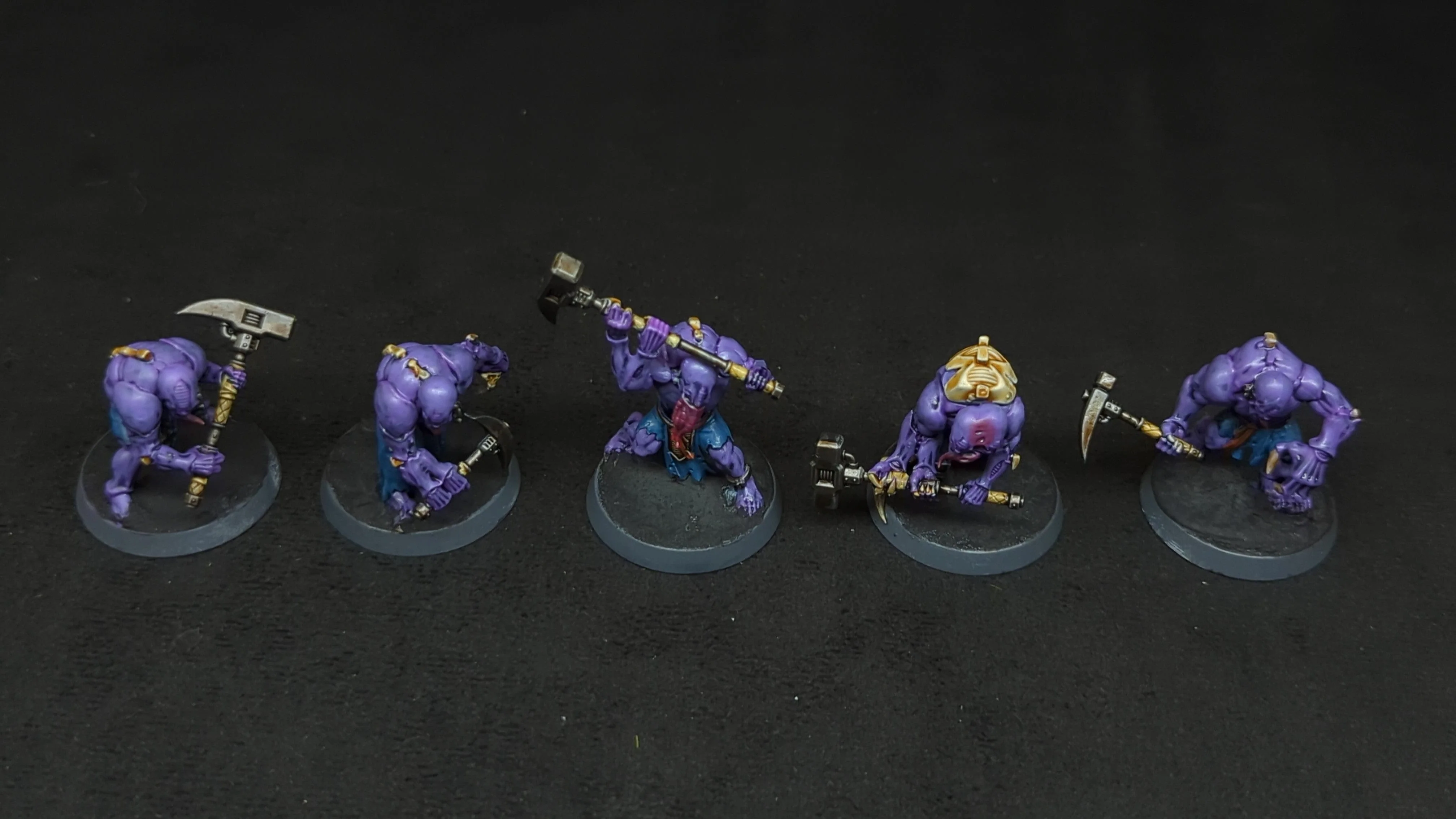 Warhammer 40k Genestealer Cults Aberrants x5 Painted