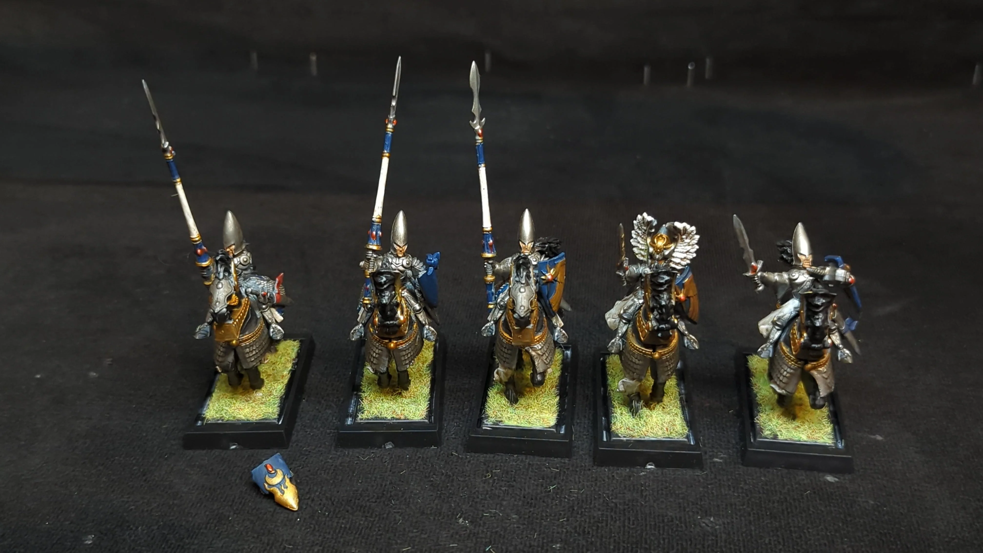 Old World High elves Silver helms x5 OOP Painted