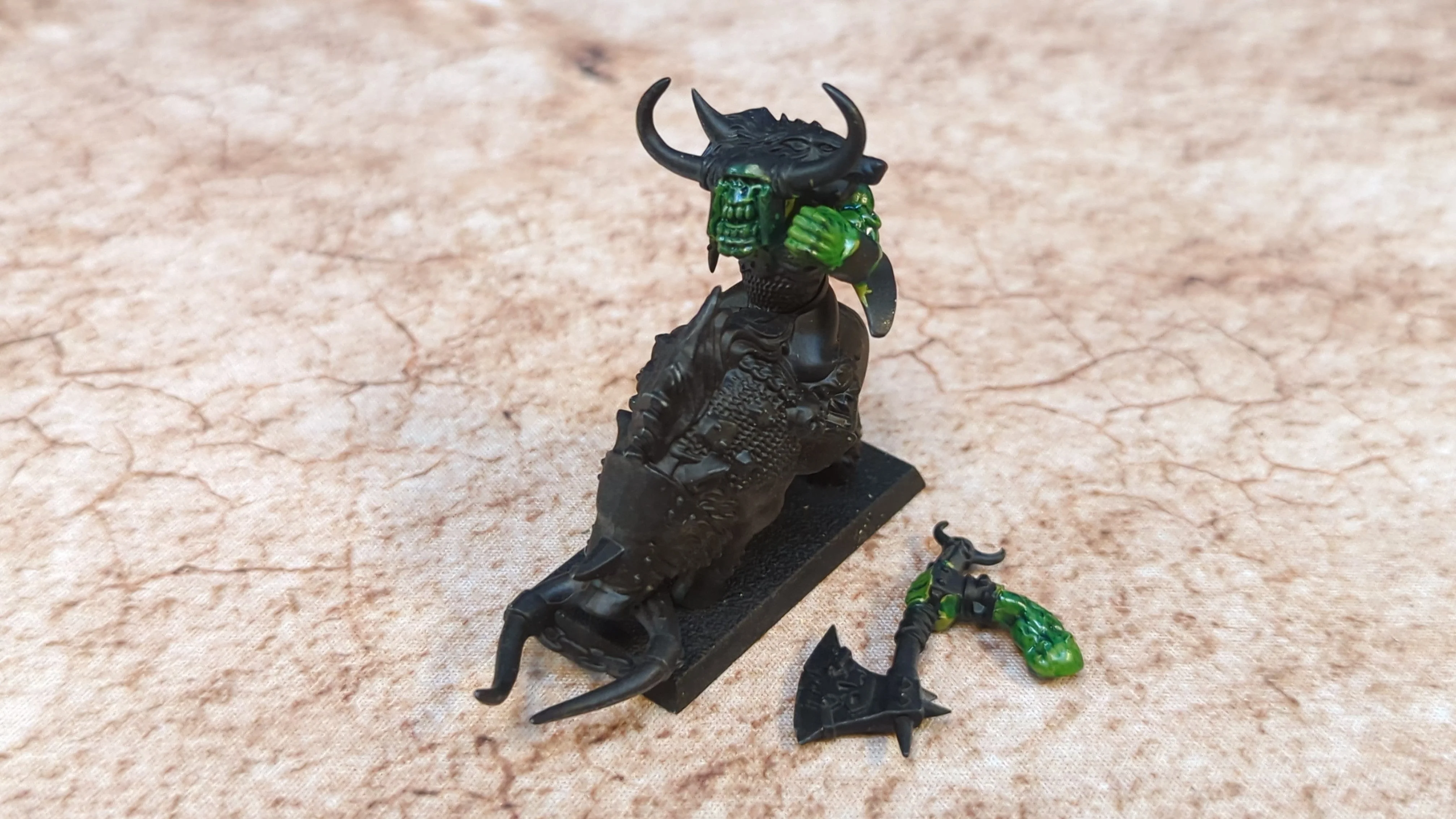 The Old World Orc Bosse on boar x1