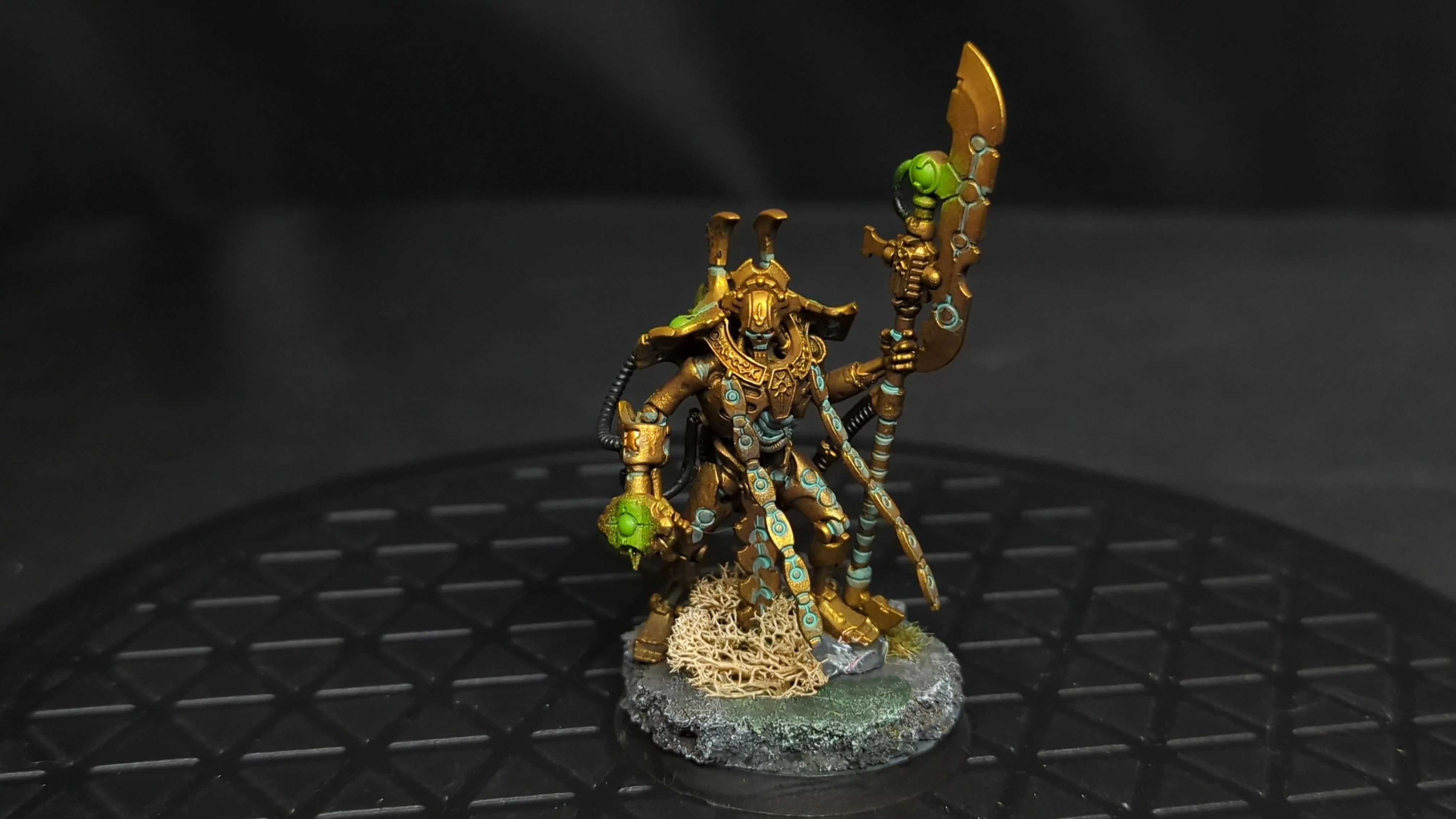 Warhammer 40k Necrons Overlord with Tachyon Arrow x1 Painted