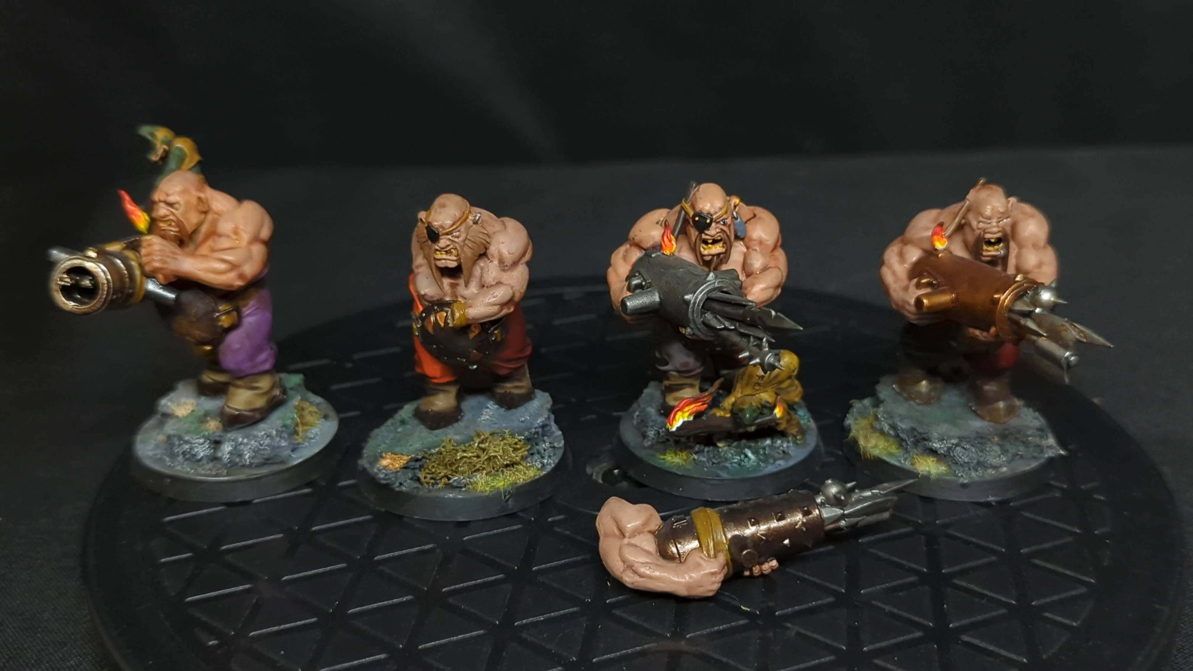 Age of Sigmar Ogor Mawtribes Leadbelchers x4 Painted