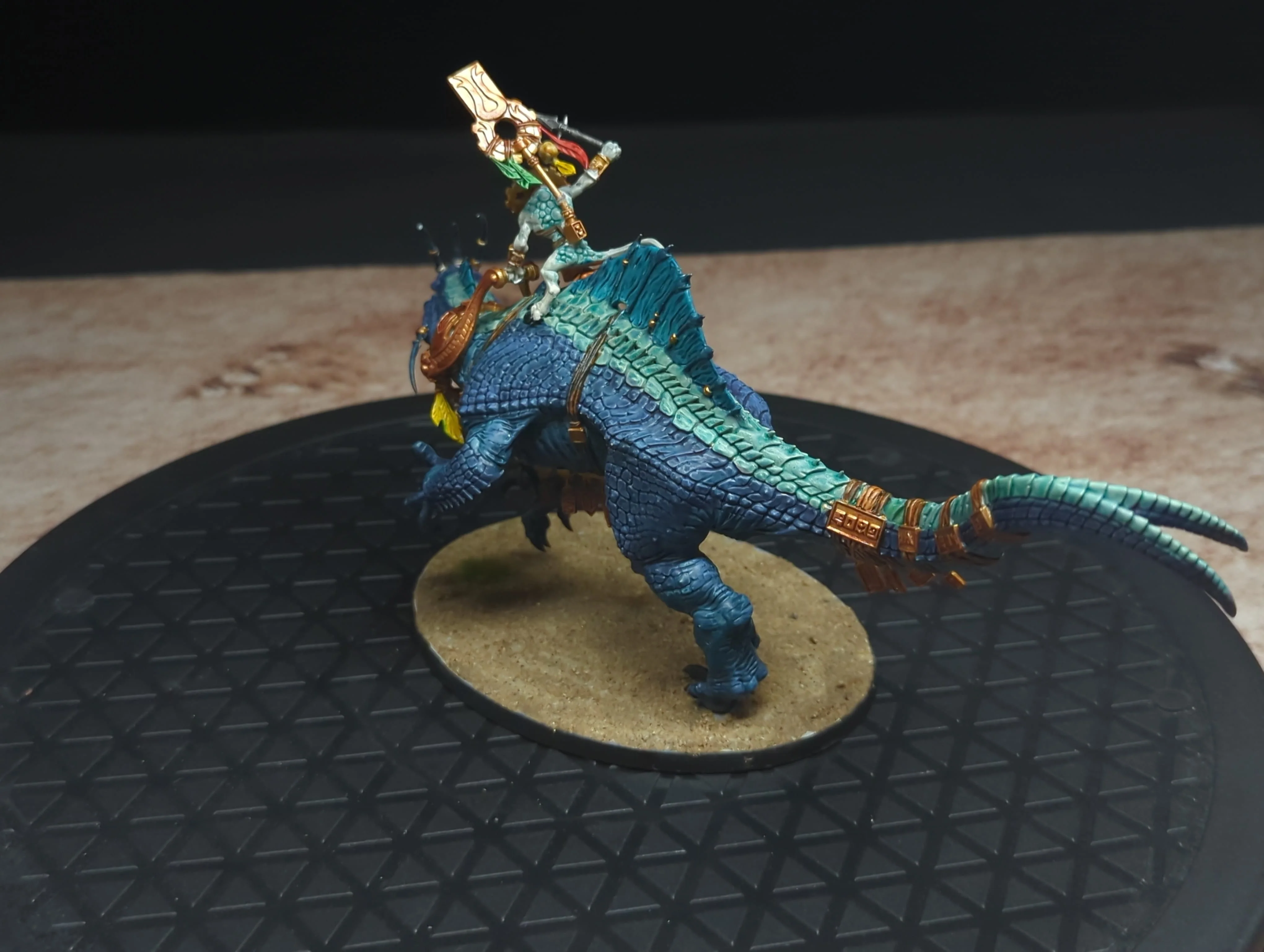 Age of Sigmar Seraphon Skink Oracle on Troglodon x2 Painted - Image 2