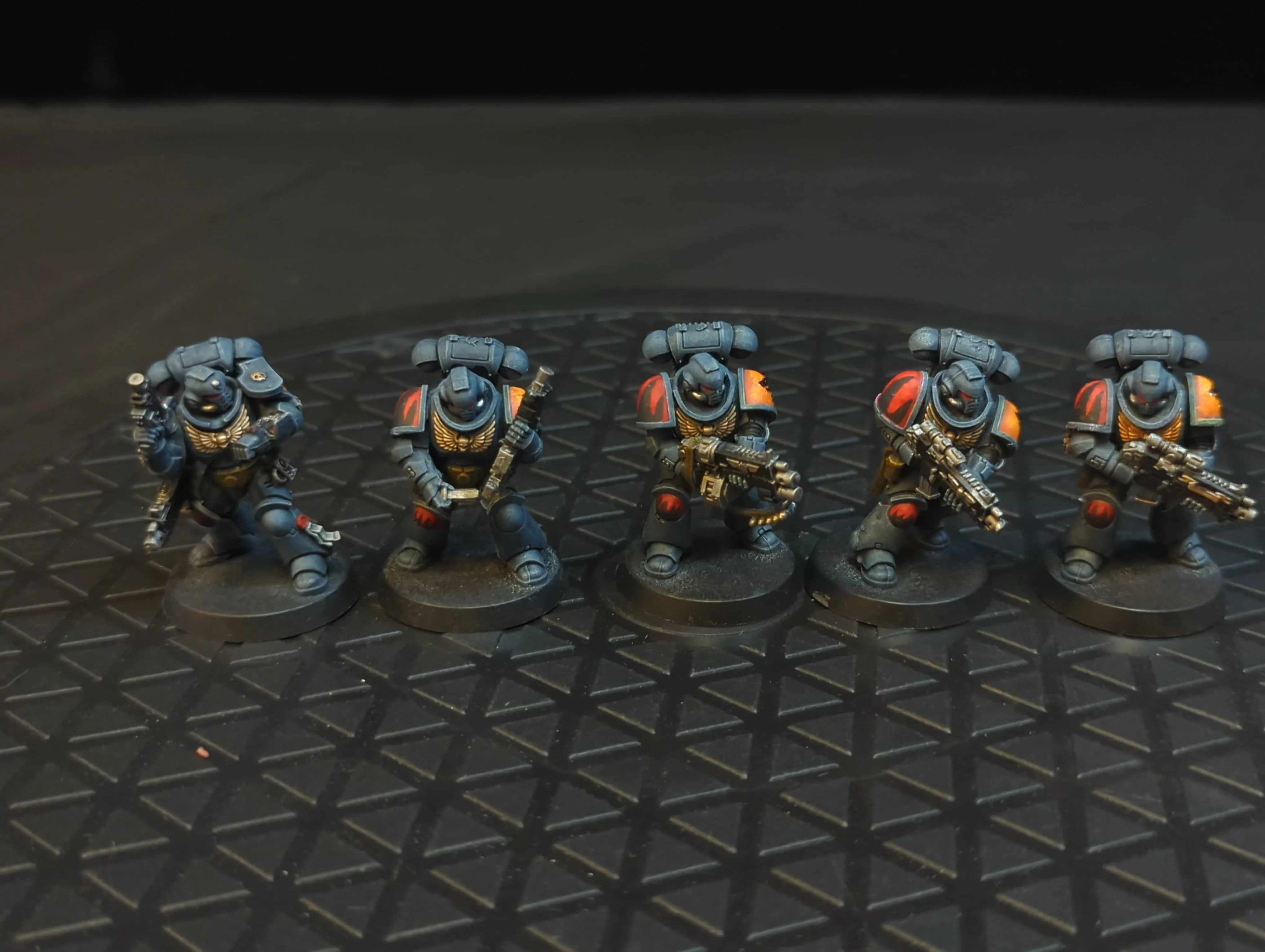 Warhammer 40k Space Marines Primaris Intercessors x5 Painted