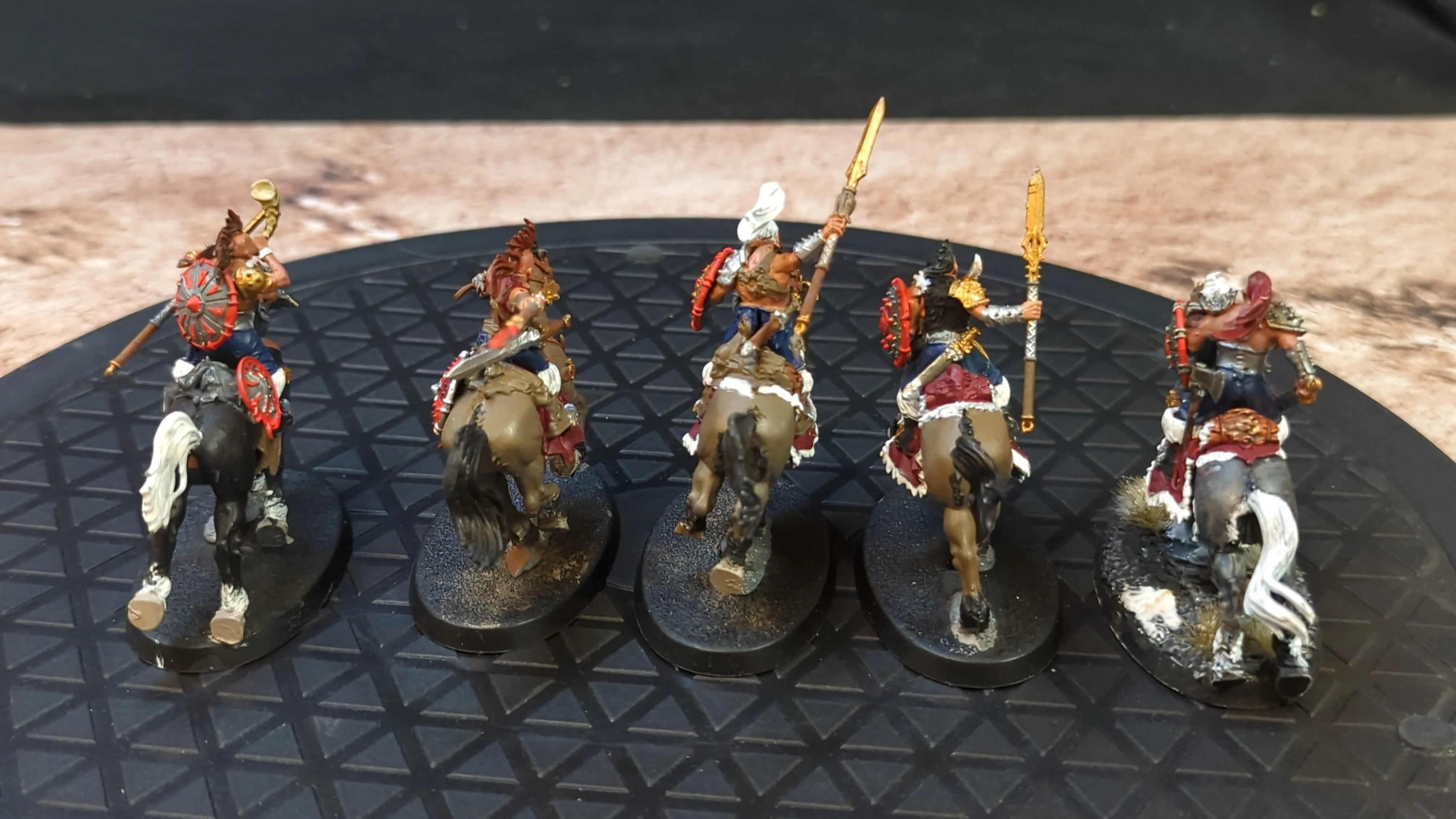 Age of Sigmar Slaves To Darkness Darkoath Fellriders x5 Painted - Image 2