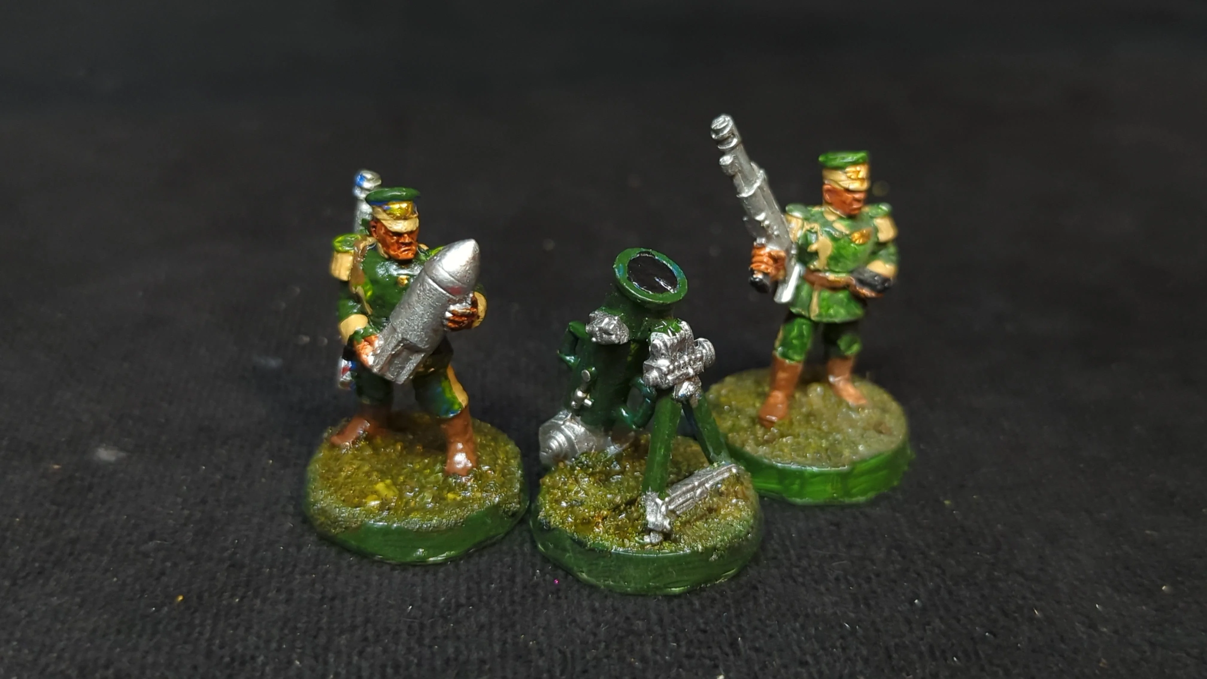 Warhammer 40k Astra Militarum Mordians with Mortar x3 OOP Painted