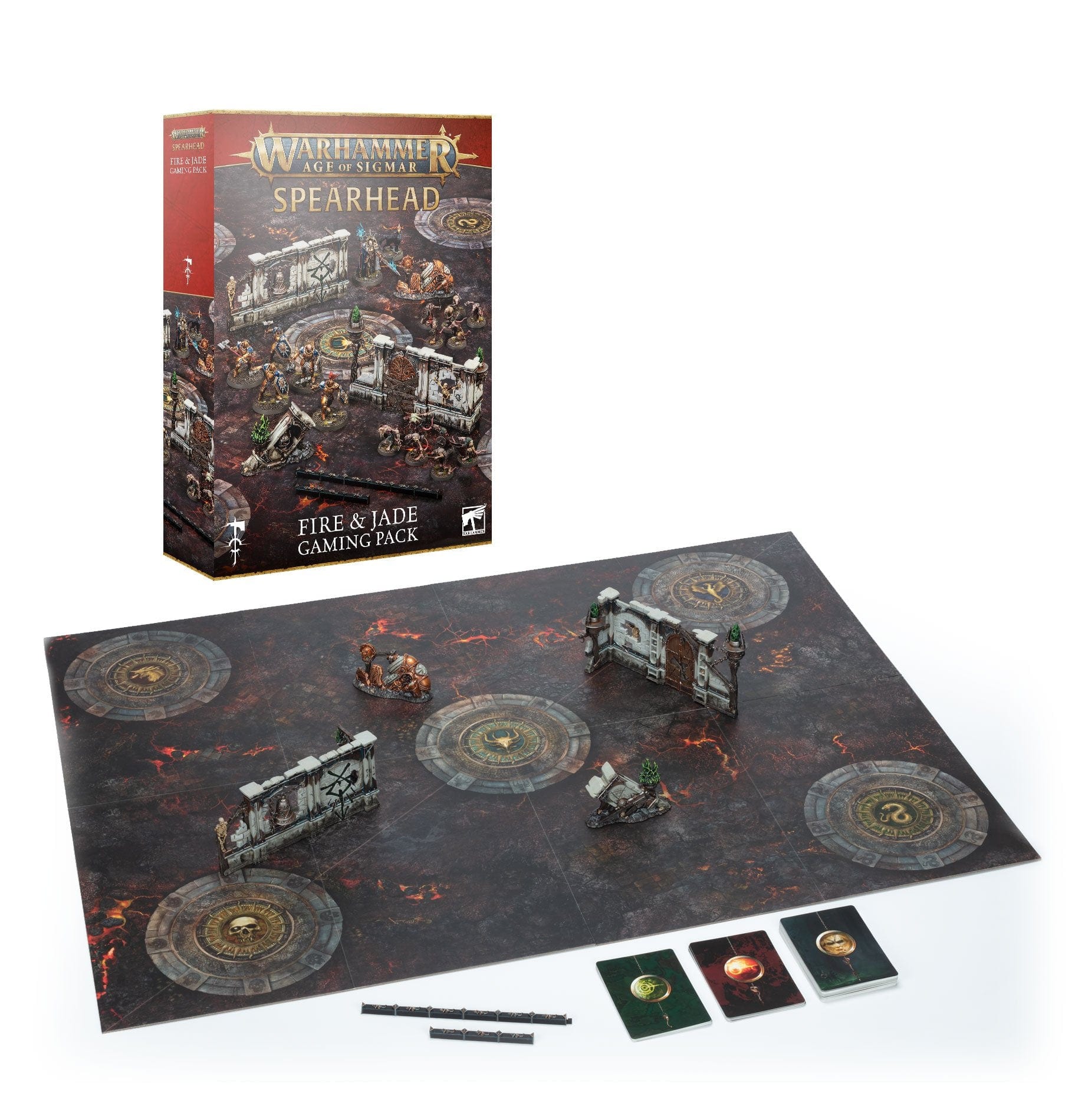 Age of Sigmar Fire & Jade Gaming Pack (ENG)