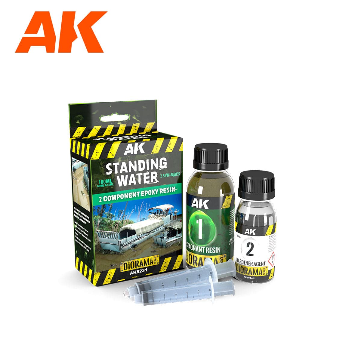 AK Interactive 2-Components Epoxy Resin Water - Stagnant Water 180ml