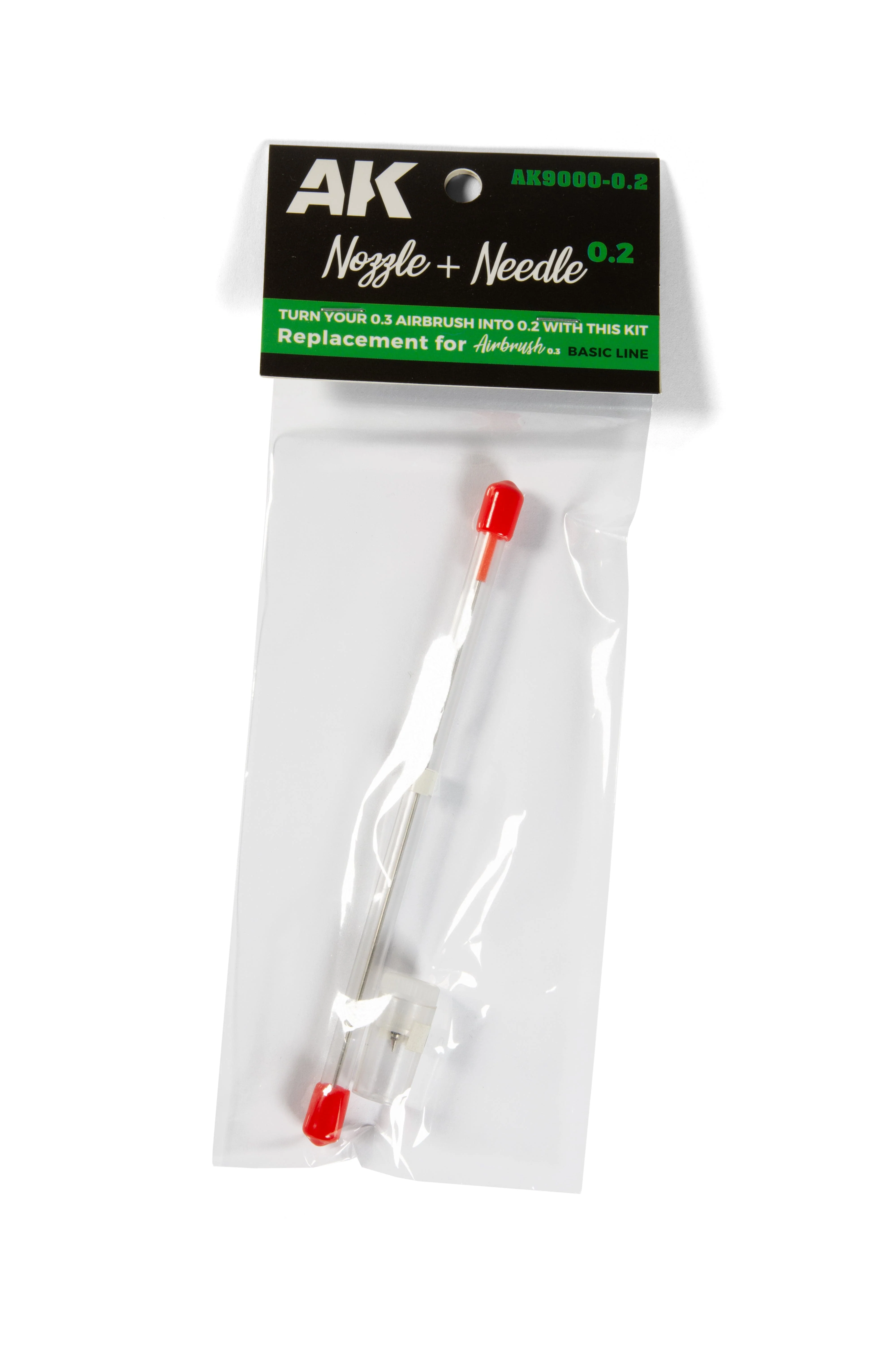 AK Interactive Airbrush Basic Line Nozzle + Needle Conversion Kit 0.3mm to 0.2mm