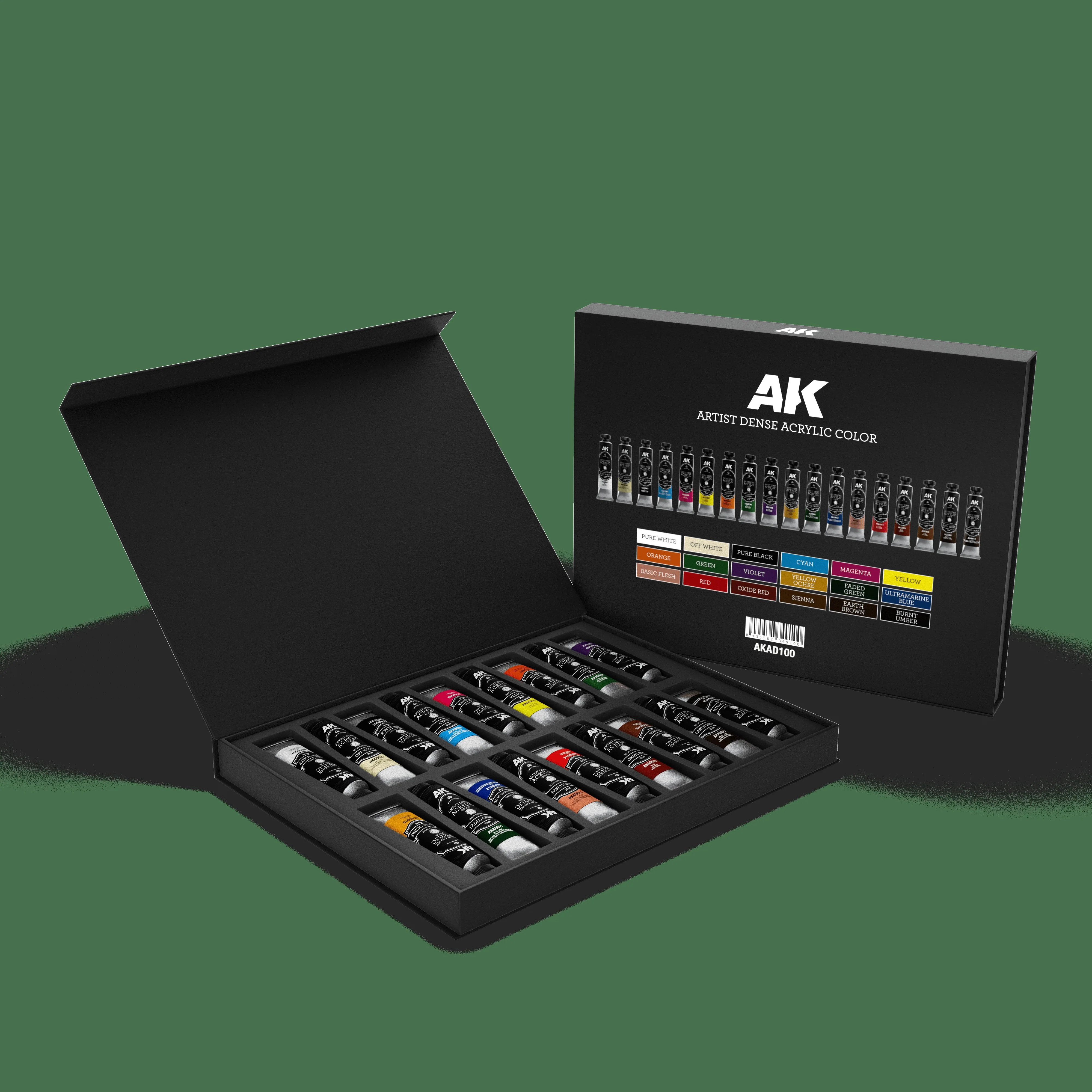 AK Interactive Deluxe Edition Box – Full Range Artist Dense Acrylic Colors