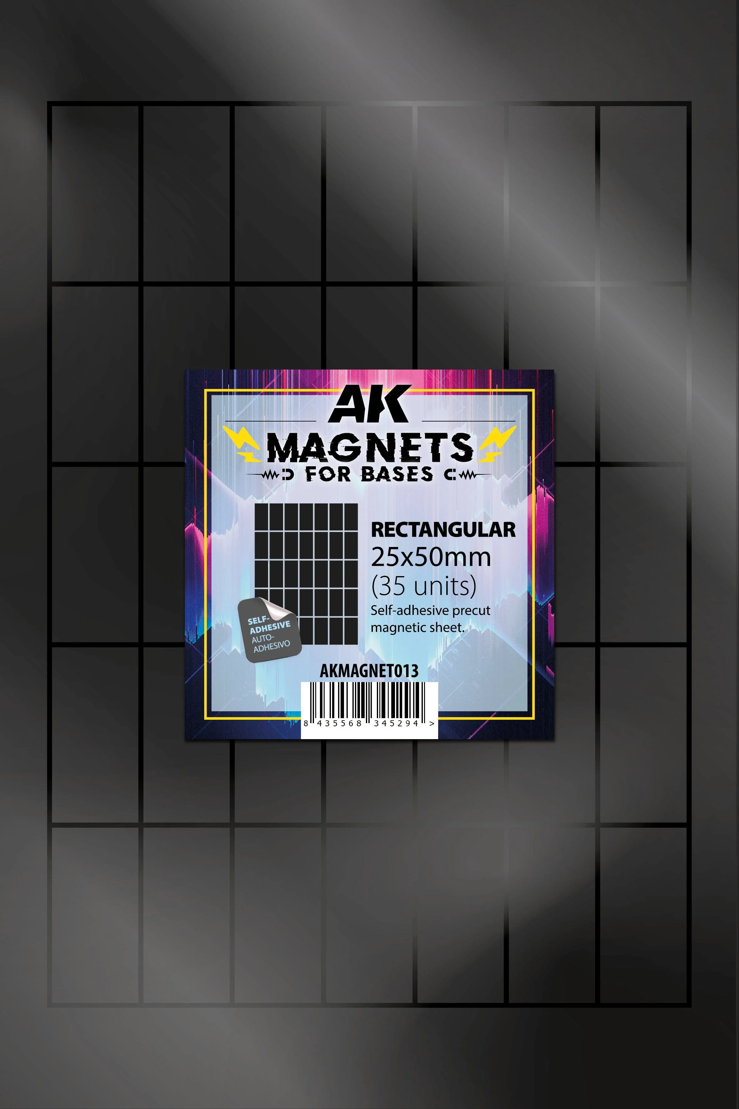 AK Interactive Magnetic Sheet Rectangular Base 25x50mm (35 units)