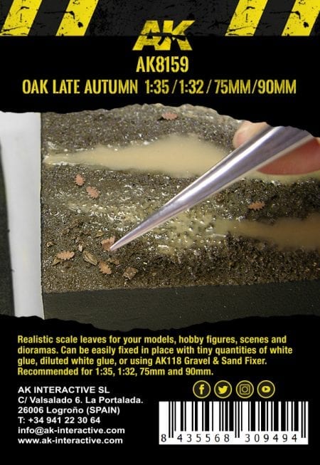 AK Interactive Oak Late Autumn Leaves 1/35 (Bag 7 grams) - Image 2