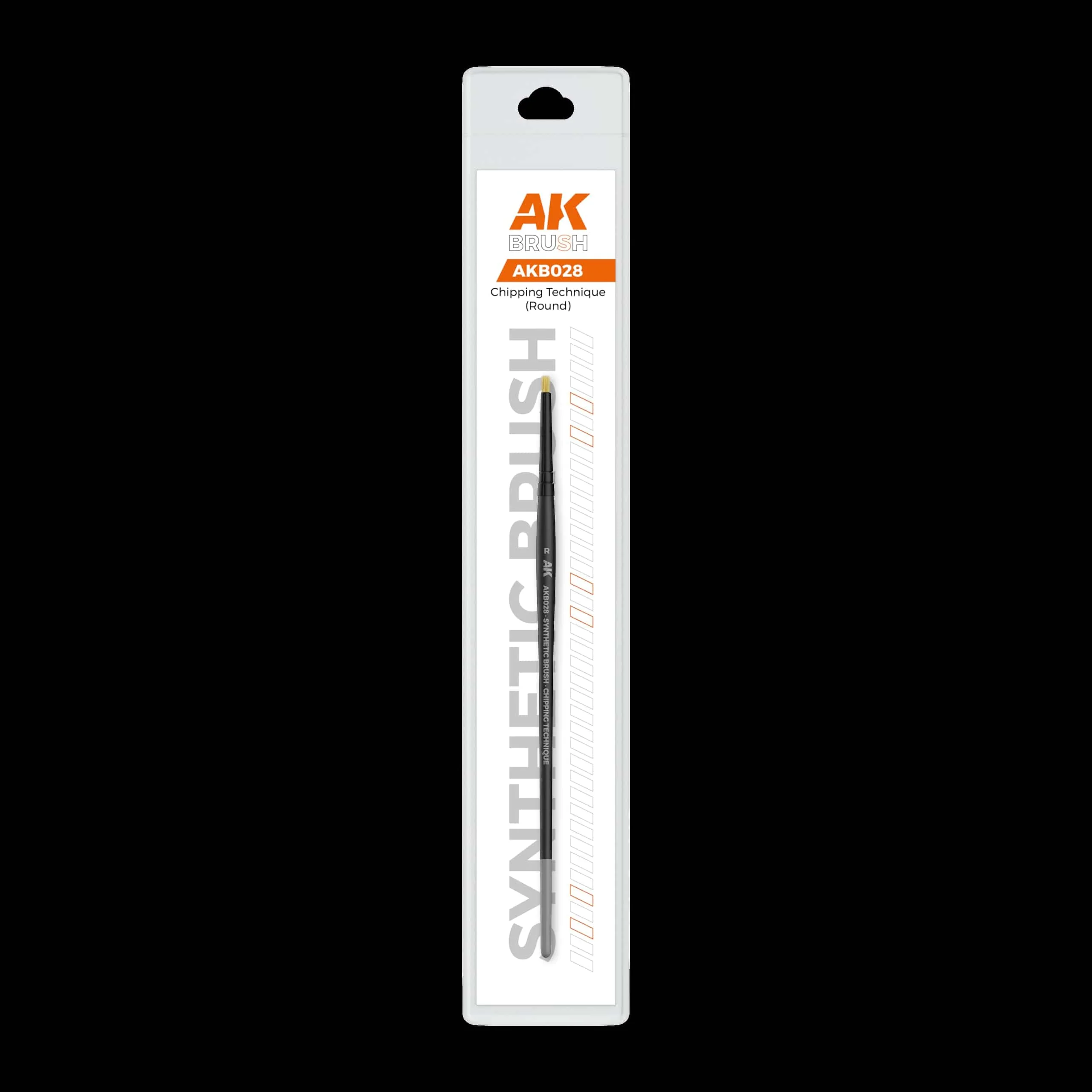 AK Interactive Synthetic Brush - Chipping Technique ( Round)