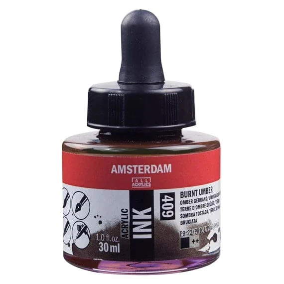 Amsterdam Acrylic Inks 30ml - Burnt Umber