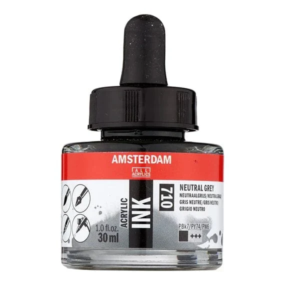 Amsterdam Acrylic Inks 30ml - Neutral Grey