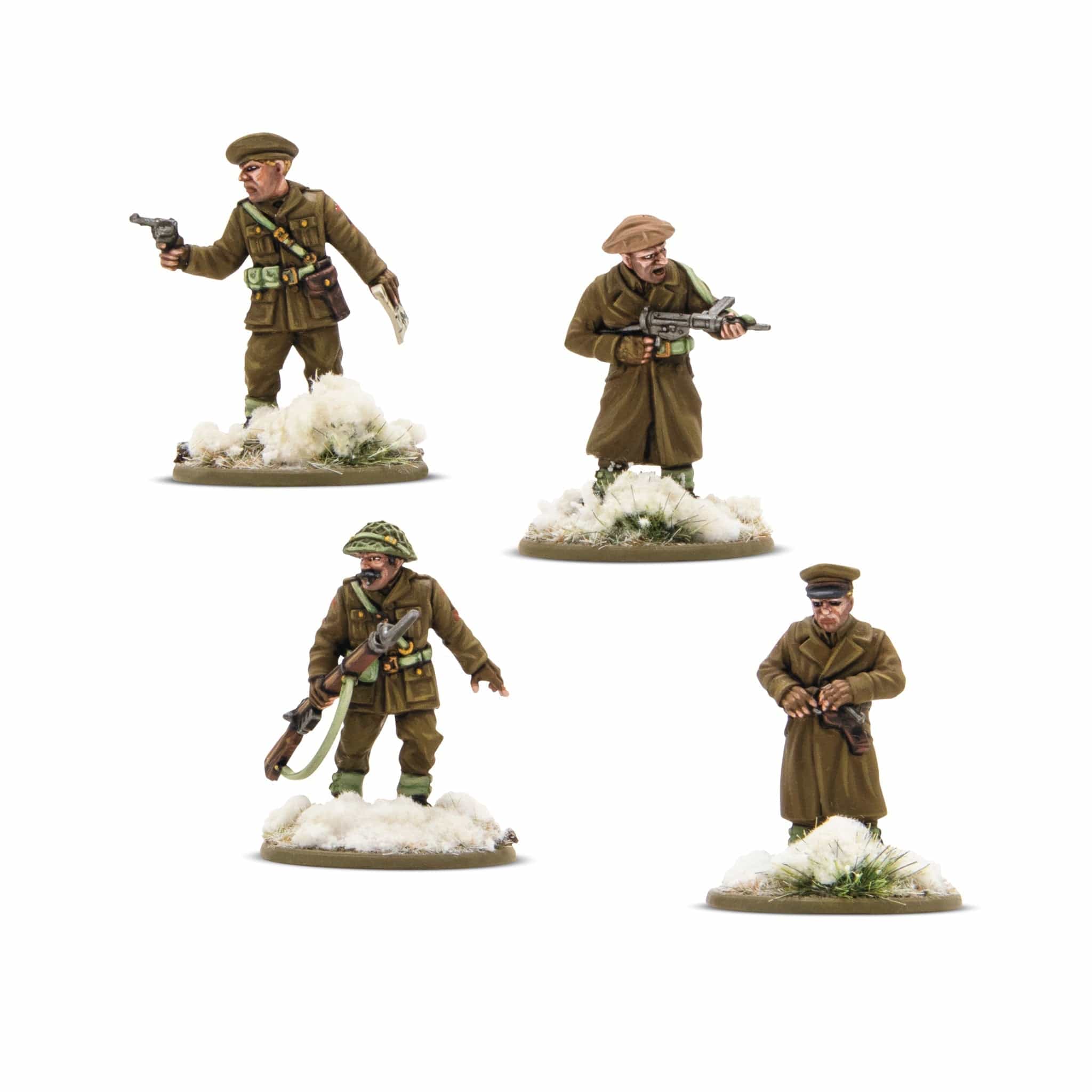 Bolt Action British & Canadian infantry platoon commanders (winter)