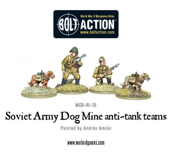 Bolt Action Soviet Army Dog Mines Anti-tank Teams