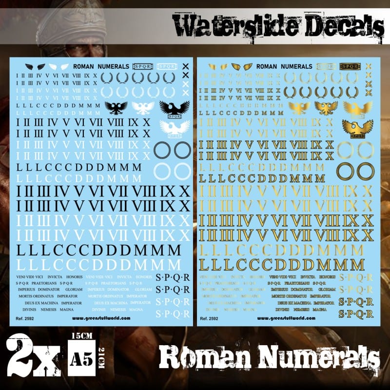 GSW Decals sheet - Roman Numerals