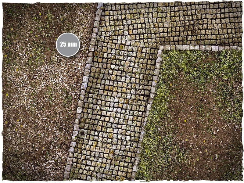 Deep-cut Studio Neoprene Gaming Mat - 4'x6' - Cobblestone Streets - Image 3