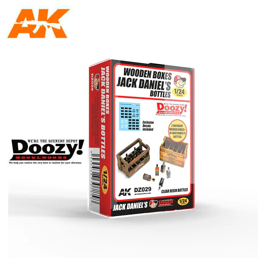 Doozy Dioramas - Scenography kit - Wooden Boxes Jack Daniel's Bottles