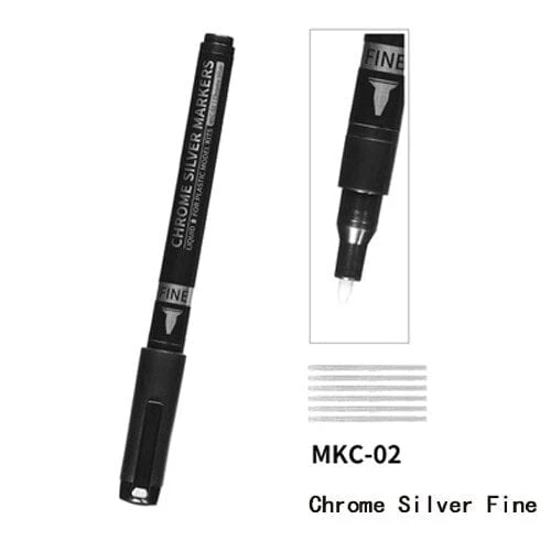 DSPIAE Metallic Color Markers - Chrome Silver Fine