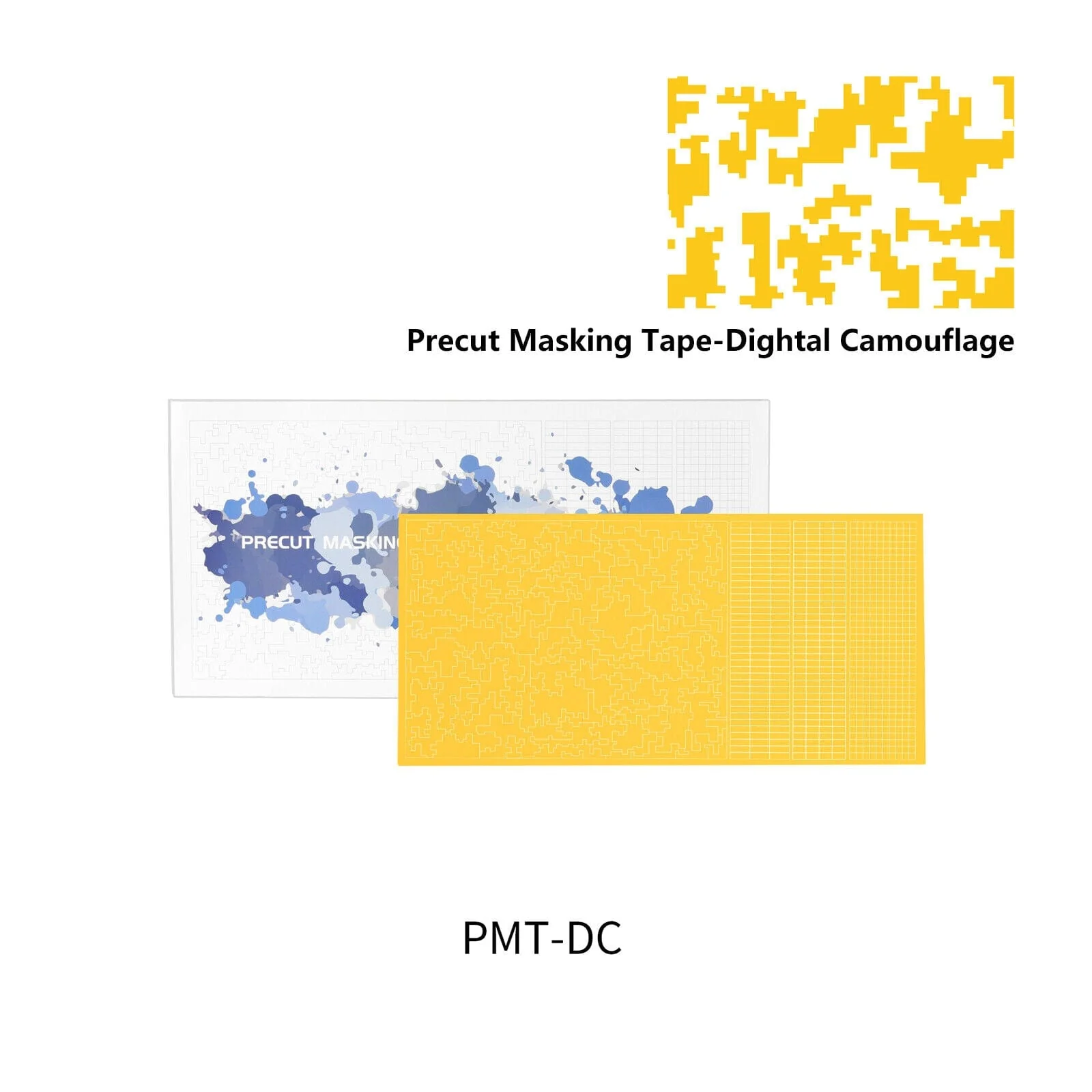 DSPIAE Precut Masking Tape for Airbrush - Digital Camouflage