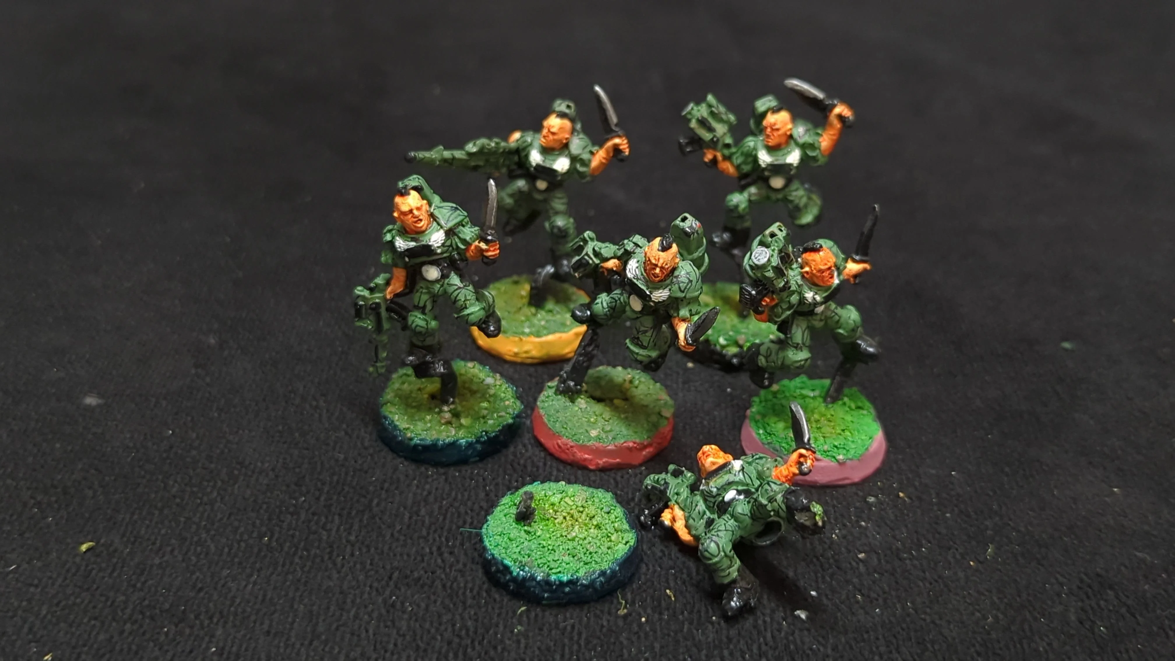 Warhammer 40k Rogue trader Space Marines Scouts x6 OOP Painted