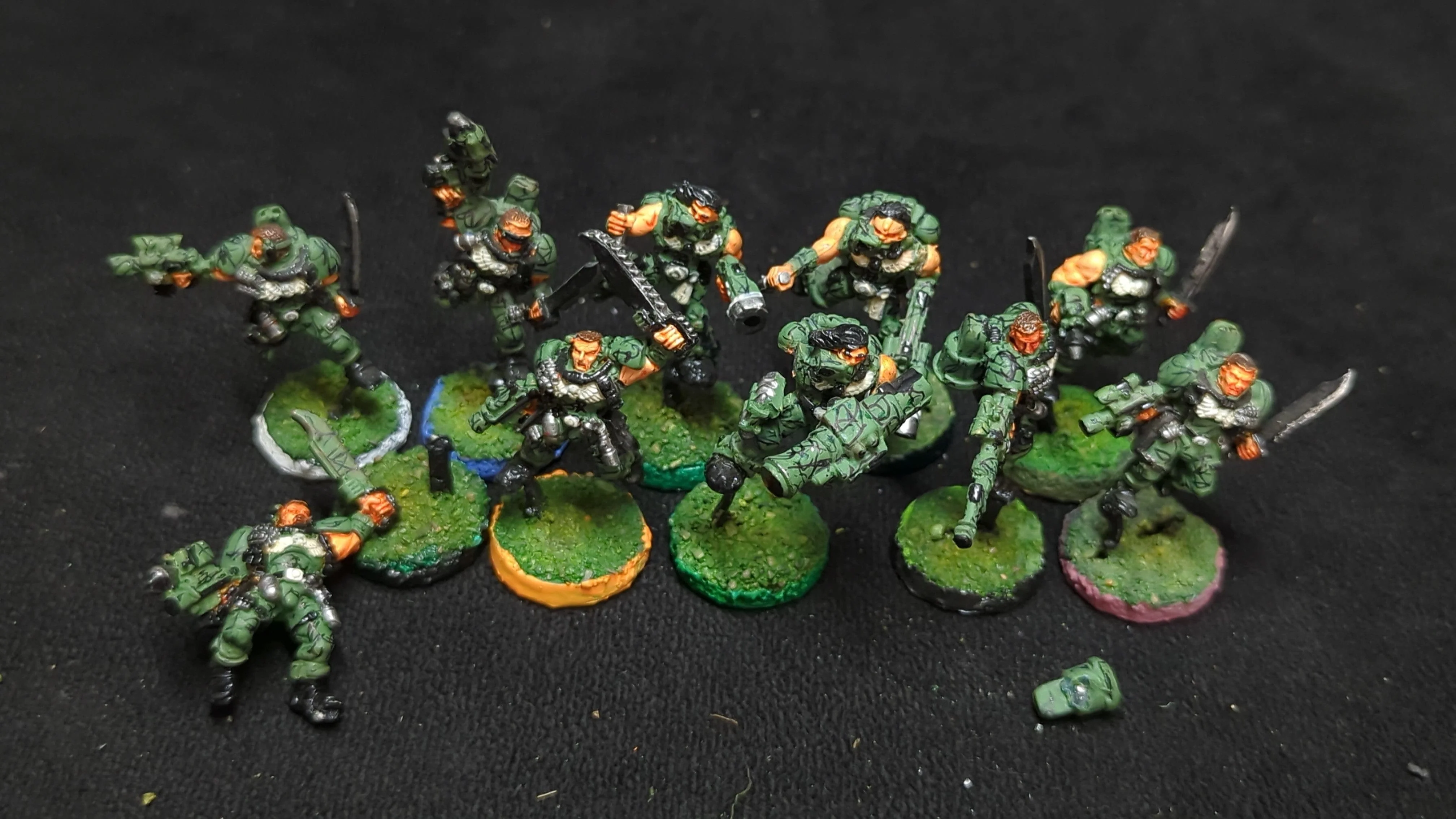 Warhammer 40k Space Marines Scouts 2nd Edition x10 OOP Painted
