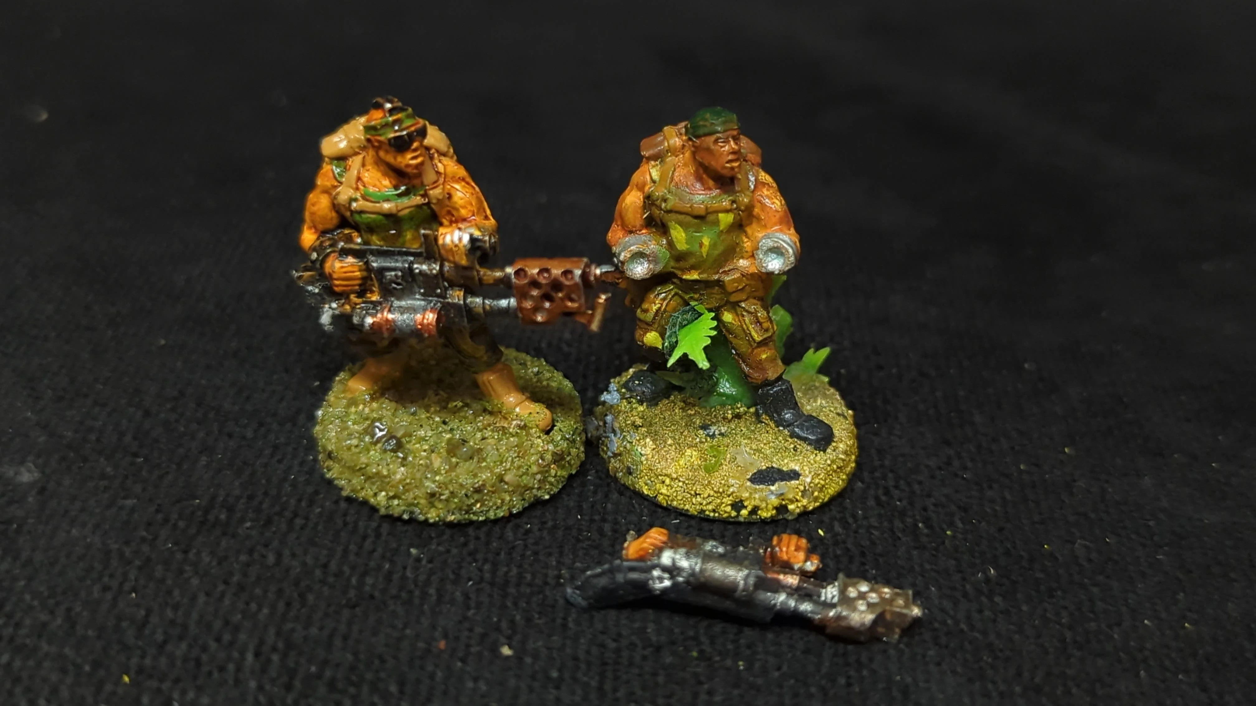 Warhammer 40k Astra Mlitarum Catachan Jungle Fighters Heavy Flamers Unit x2 OOP Painted