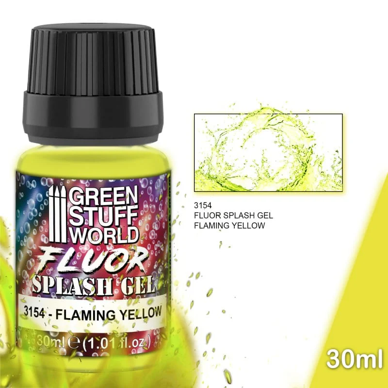 GSW Water Effects - Fluor Splash Gel 30ml - Flaming Yellow