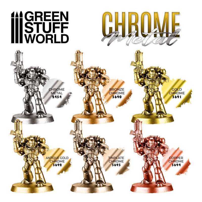 GSW Chrome Metal Paint - Antique Gold Color 17ml - Image 2