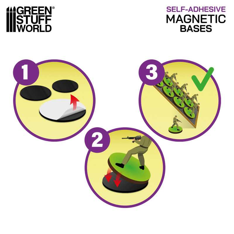 GSW Magnetic Adhesive Sheets - Precut Sizes - Oval 70x25mm - Image 2
