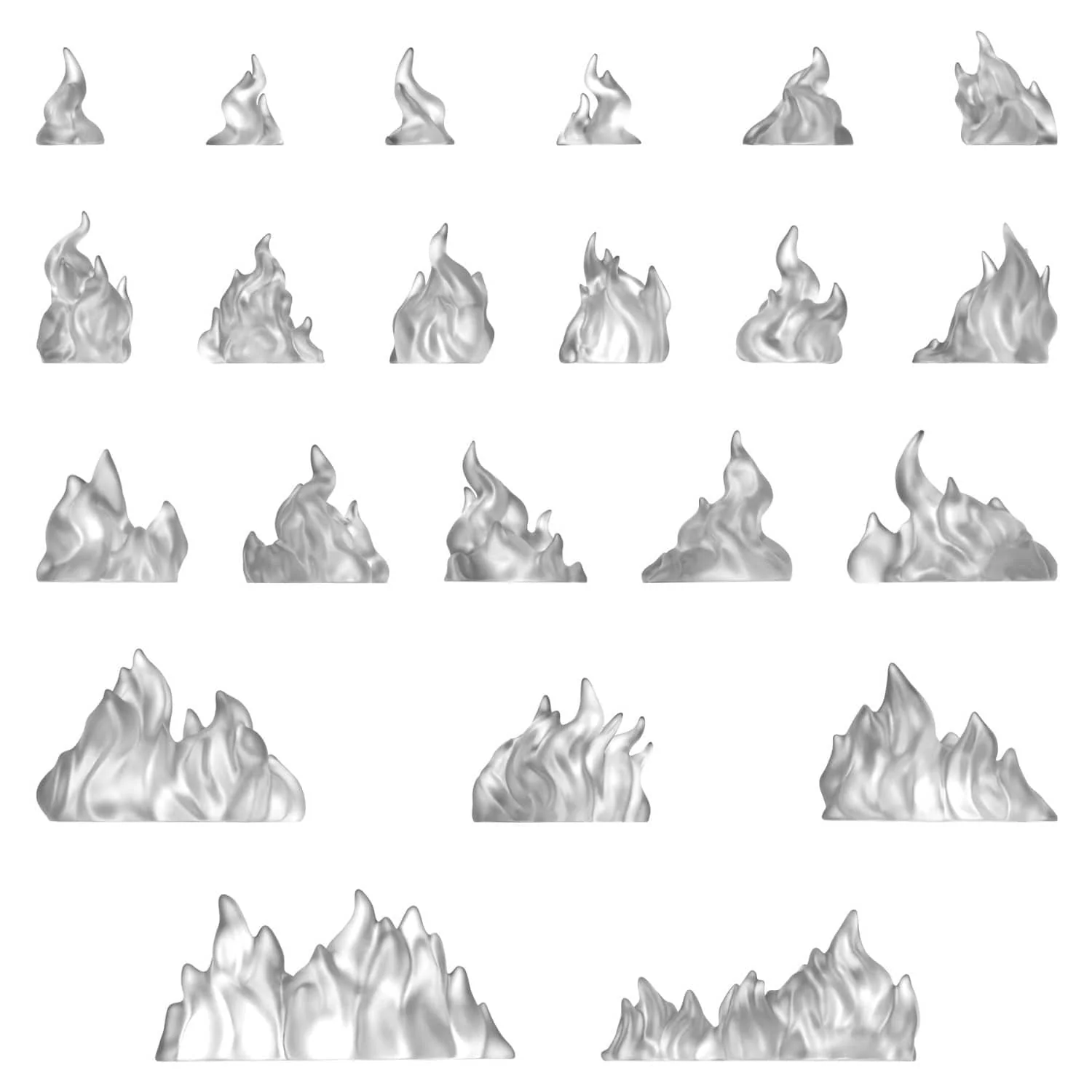 GSW Resin Basing Set - Large Fire Flames