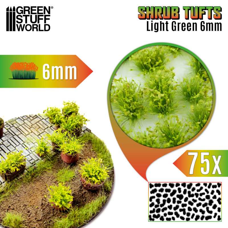 GSW Shrubs Tufts 6mm - Light Green