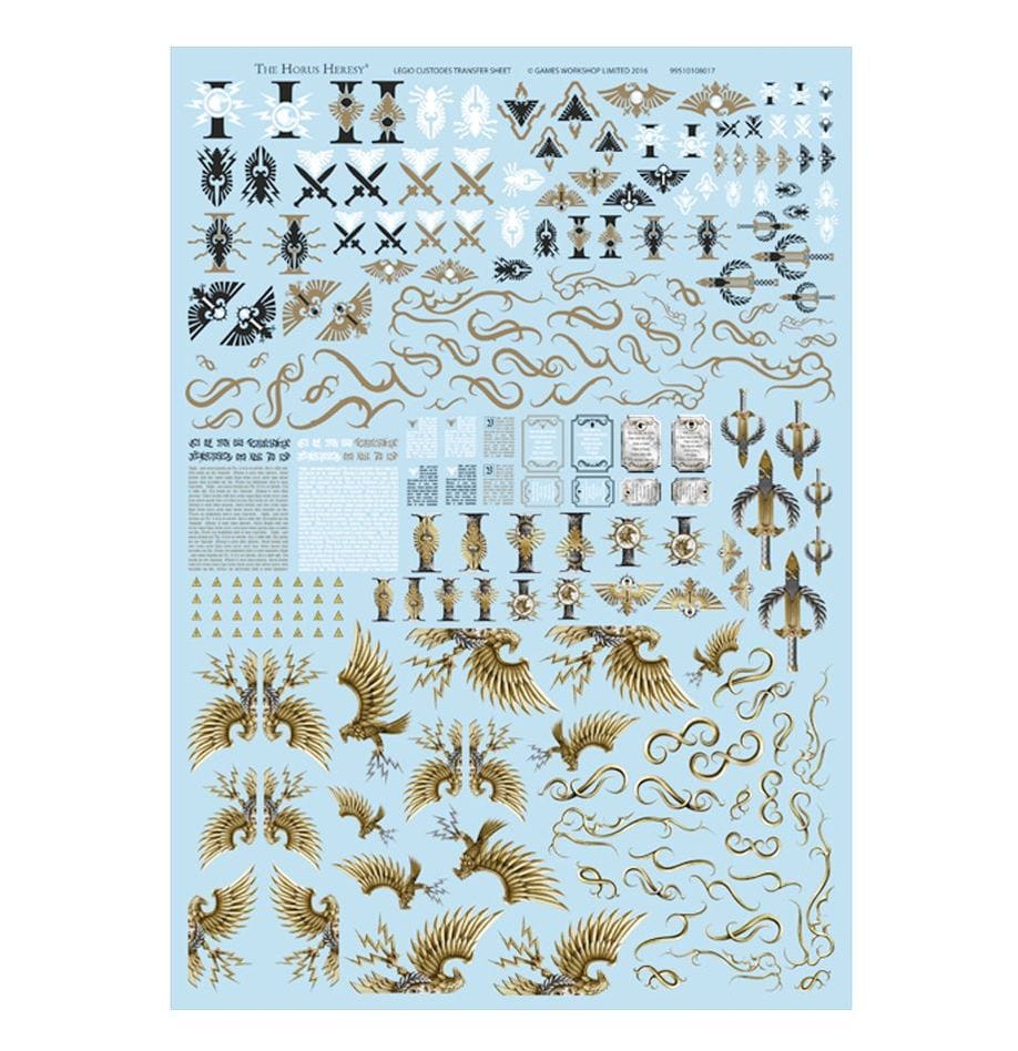 Horus Heresy: Legio Custodes Decals Transfer sheet