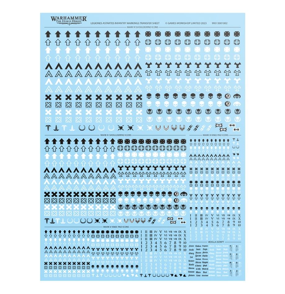 Horus Heresy Legiones Astartes Infantry Transfers