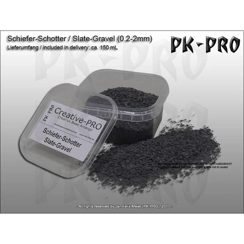 PK-PRO Basing Materials - Real Slate Gravel - 150g