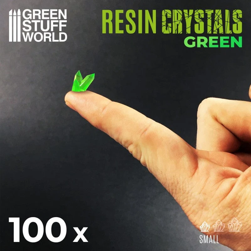 GSW Resin Crystals - Small GREEN x80 - Image 2