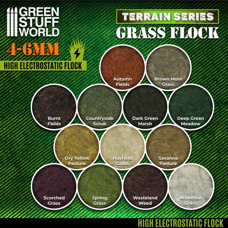 GSW Static Grass Flock 4-6mm - Burnt Fields 200ml - Image 3