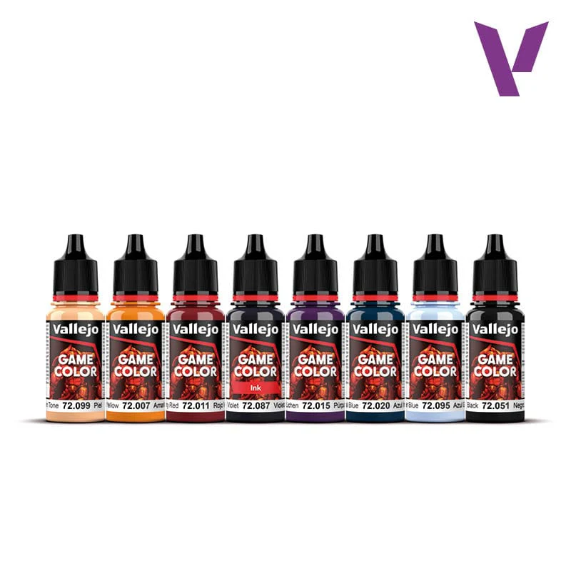 Vallejo Game Color Paint Set - Purple Dragons (8 colors)