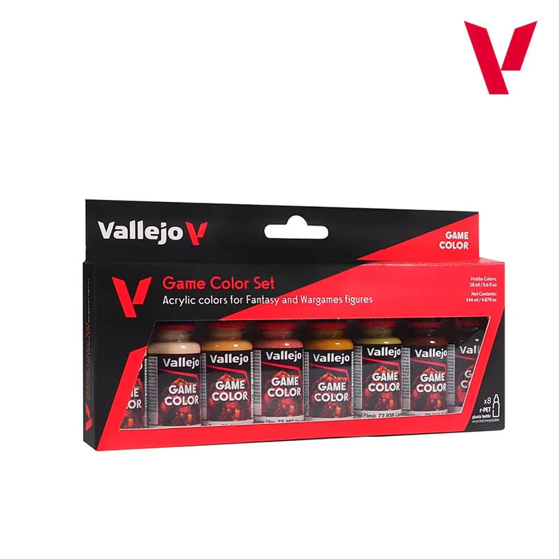 Vallejo Game Color Paint Set - Skin Tones (8 colors)