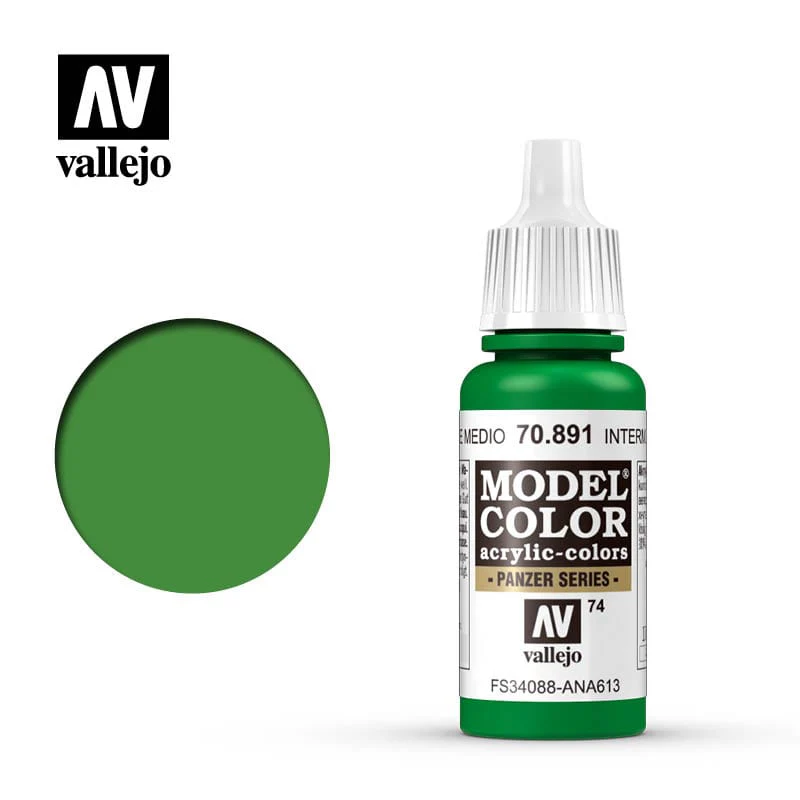 Vallejo Model Color Intermediate Green 17ml - (086)