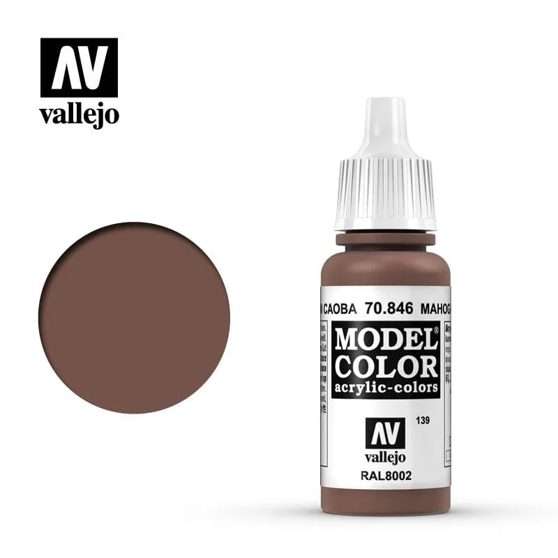 Vallejo Model Color Mahogany Brown 17ml - (154)