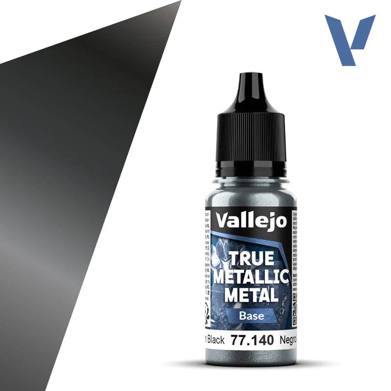 Vallejo True Metallic Metal 18ml - Base Obsidian Black