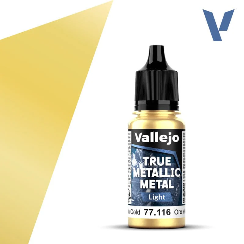 Vallejo True Metallic Metal 18ml - Light Greenish Gold