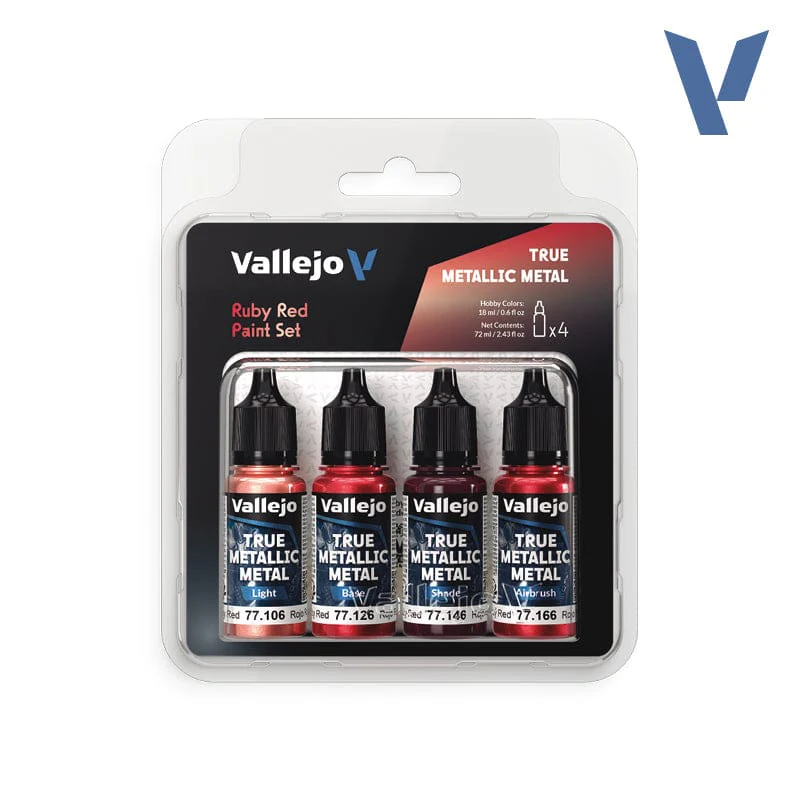 Vallejo True Metallic Metal Set - Ruby Red