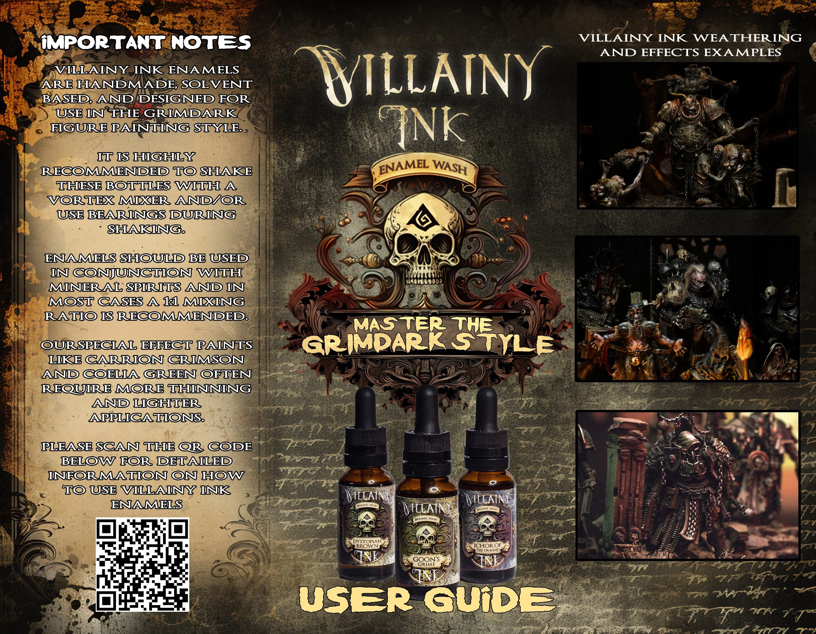 Villainy Inks Phase I - Handcrafted Enamel Washes 30ml - Carrion Crimson - Image 7